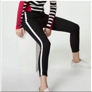 Rag & Bone High Rise Simone Side Stripe Cropped Pants